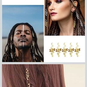 Gold and Silver Hair Snake Accessories